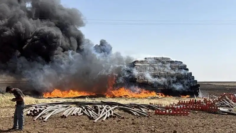 Mardin'de Kontrol Altına Alınamayan Anız Yangını Korkuttu