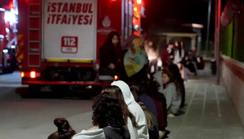 Kız Öğrenci Yurdunda Çıkan Yangın Panik Yarattı