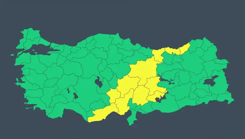 Türkiye'de 11 İle Yağış ve Fırtına Uyarısı Geldi!